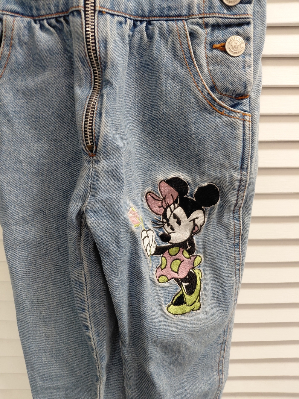 Cute Denim Minnie Mouse Girls' Overalls - Mickey & Co Disney - Picture 5 of 9